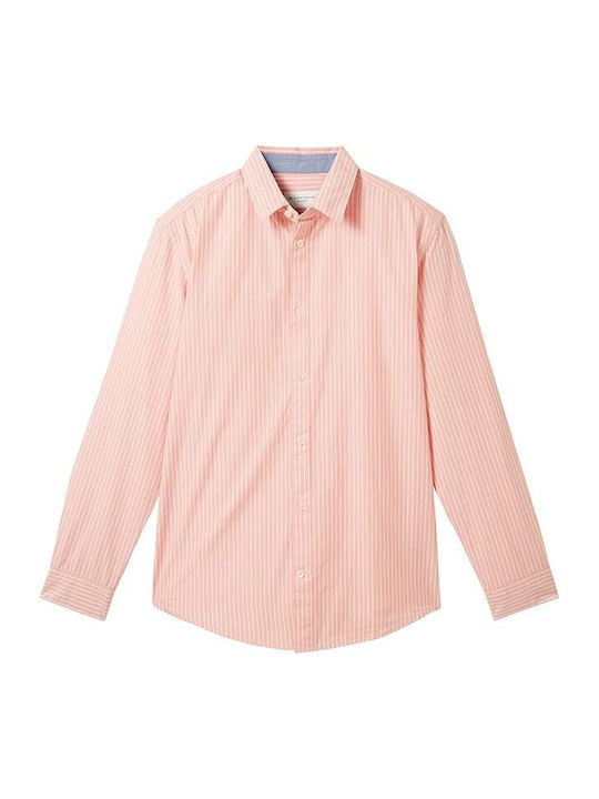 Langärmlig Hemd Gestreift Rosa