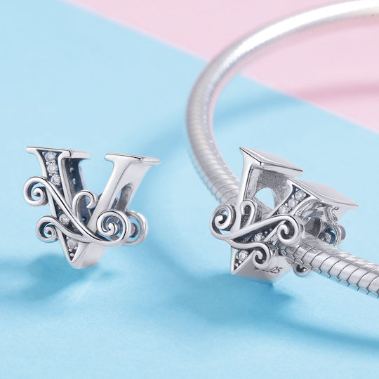 Silber Charm 925 V Kalligrafie
