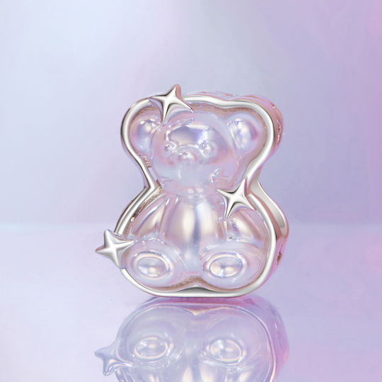 Charm Argintiu 925 Urs Alb