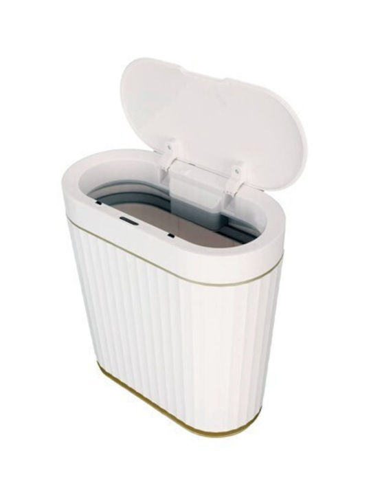 Home Use Waste Bin Waste Plastic with Photocell White 9lt 1pcs