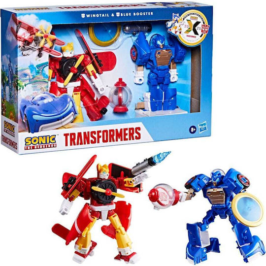 Action-Figur Transformers X Sonic Wingtail & Blue Booster 2pack S Transformatoren 13cm.