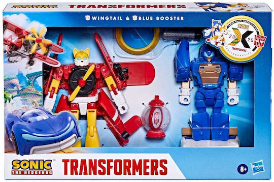 Action-Figur Transformers X Sonic Wingtail & Blue Booster 2pack S Transformatoren 13cm.