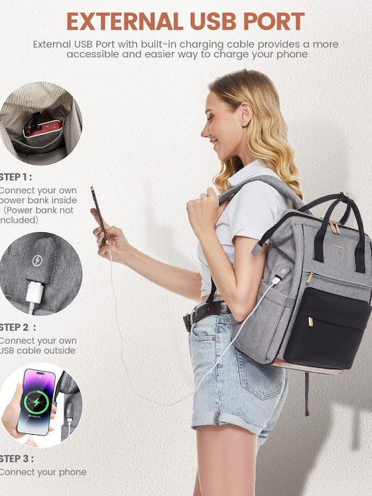 Lovevook Tasche Rucksack für Laptop 15.6" gray/black MB2146