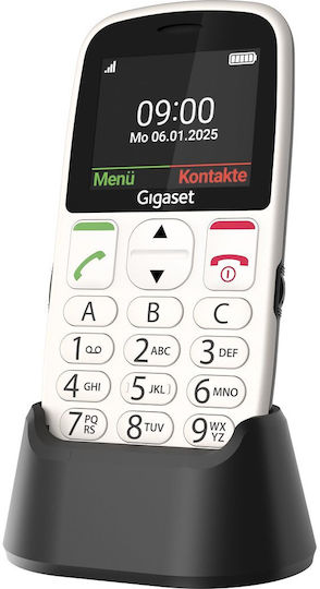 Gigaset GL395 Dual SIM Mobile with Large Buttons White