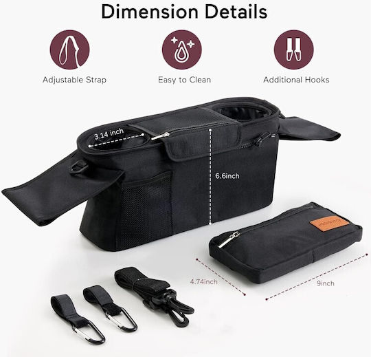 Momcozy Organizator Pentru Cărucior Negru