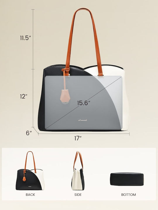 Дамска Чанта Шопър През Рамо Beige / Black