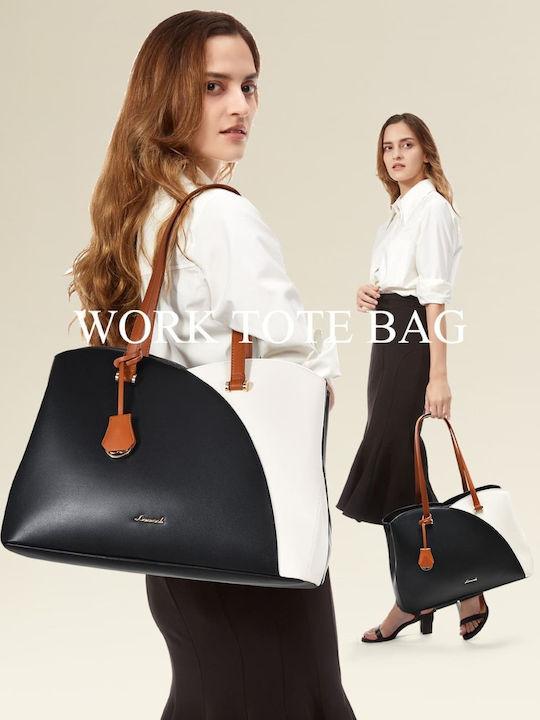 Дамска Чанта Шопър През Рамо Beige / Black