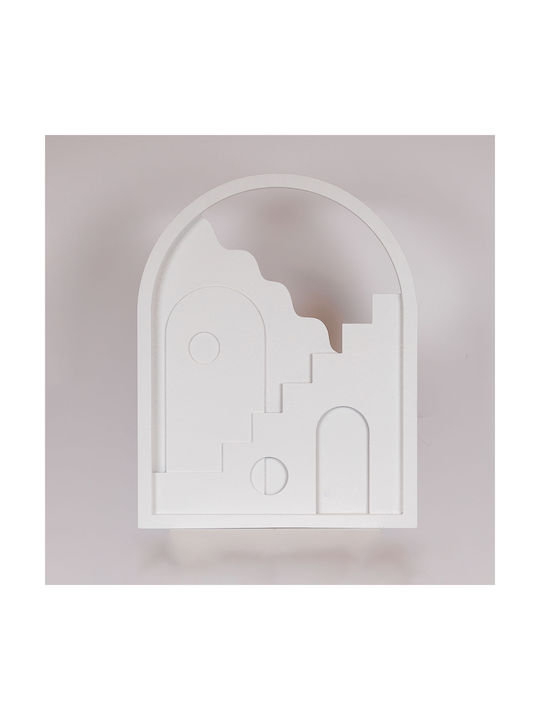 White Wooden Wall Decor 50.8x2.5x40cm