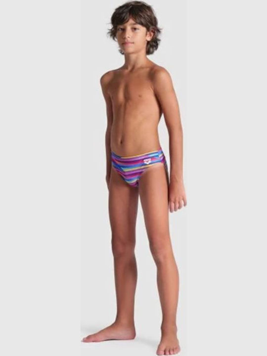 Arena Stripe Swim Παιδικό Μαγιό Σλιπ Navy Μπλε