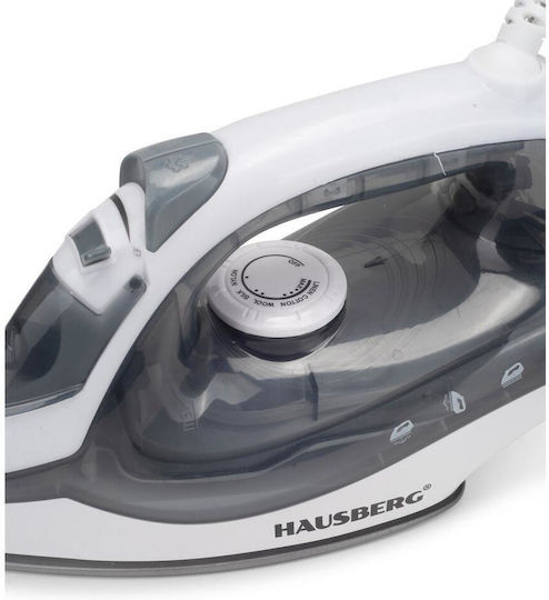 Hausberg HB-7850GR Σίδερο Ατμού 2000W με Κεραμική Πλάκα και Συνεχόμενη Παροχή 10gr/min