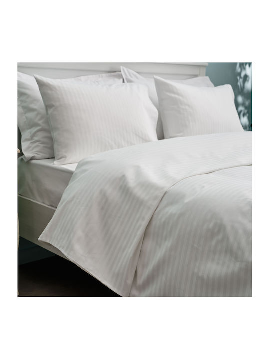 Charalambidis Textiles Duvet Cover Double 200x240 Stripe White
