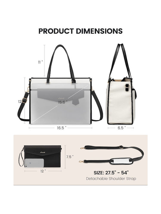 Σετ Γυναικεία Τσάντα Shopper Ώμου Beige/Black