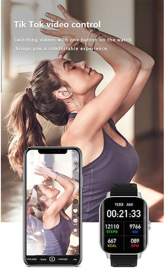 Microwear F12 Smartwatch (Negru)