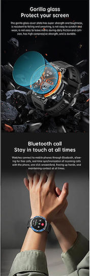 Microwear X11 Smartwatch με Παλμογράφο (Black / Blue)