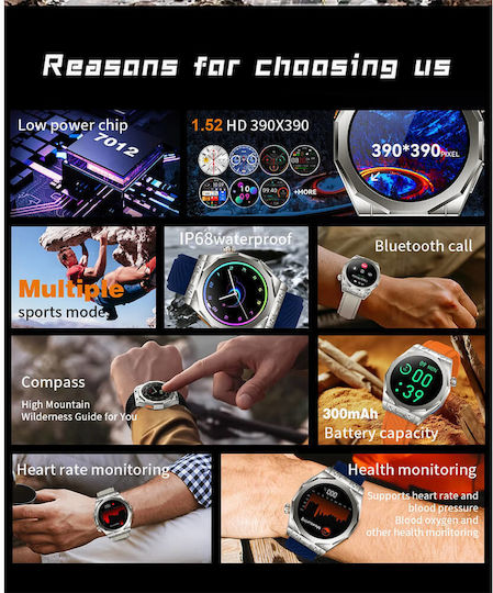 Microwear T83 Max Smartwatch (Brown)