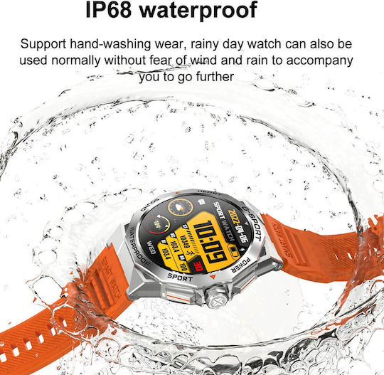 Microwear K62 Smartwatch with Heart Rate Monitor (K62 Orange)