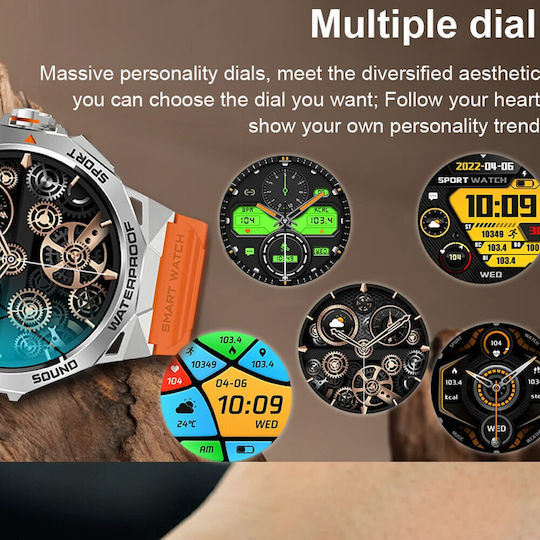 Microwear K62 Smartwatch με Παλμογράφο (Μαύρο)