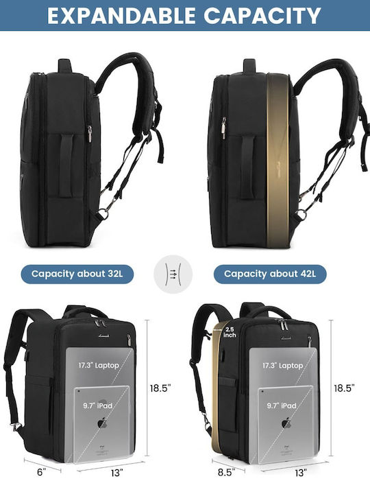 Lovevook Backpack Αδιάβροχο 40lt Μαύρο