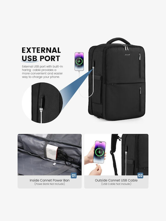 Lovevook Backpack Αδιάβροχο 40lt Μαύρο