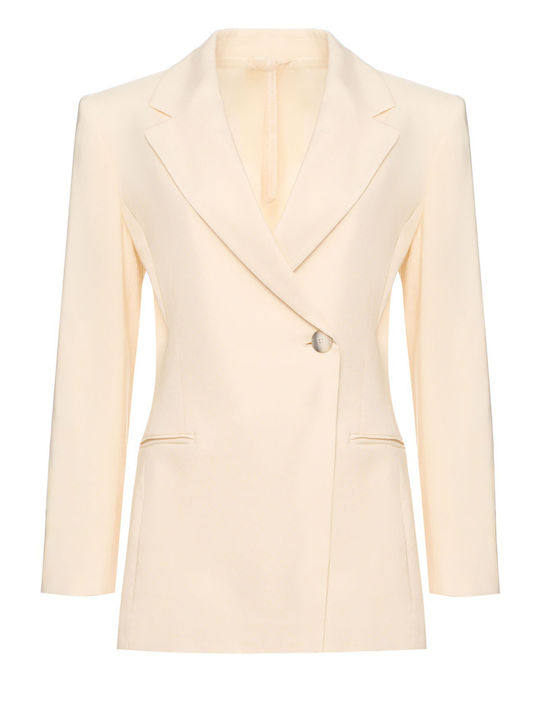 Marella Linen Blazer Women's Blazer White