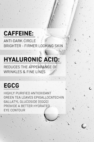 Alpaya Dermaceuticals Serum Contur Pentru Ochi cu 5% Caffeină Serum Anti-Îmbătrânire Pentru Ochi cu Acid Hialuronic Pentru Cearcane 30ml