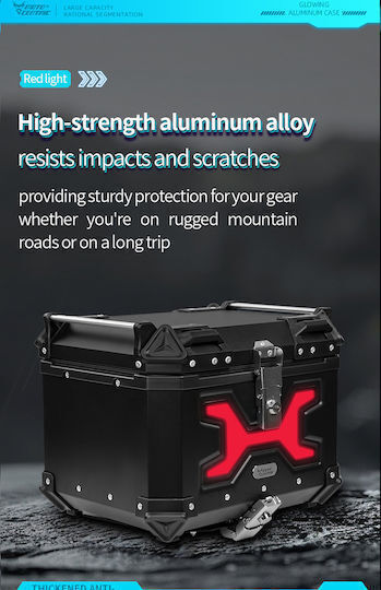 MotoCentric Aluminium Motorcycle Top Case 45lt Blue