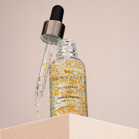 Alpaya Dermaceuticals Super Serum 24K Gold Serumul Anti-îmbătrânire pentru Ochi cu Peptide pentru Strălucire 30ml