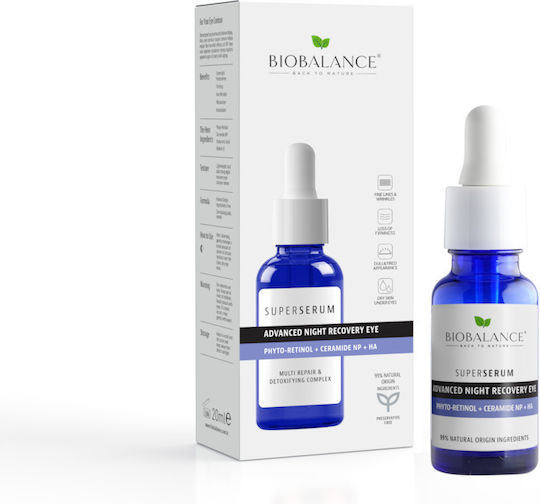 Alpaya Dermaceuticals Super Night Contour Hidratare & Anti-îmbătrânire Serum Ochi cu Bakuchiol & Acid Hialuronic pentru Revitalizare 20ml