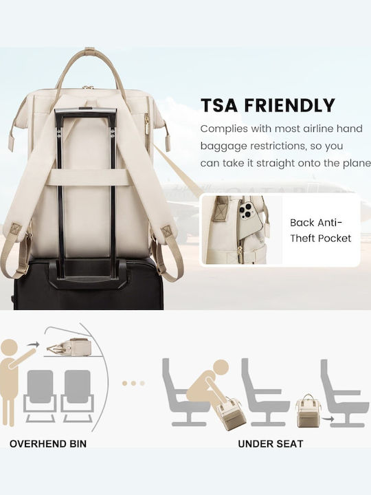 Lovevook Wasserdicht Tasche Rucksack für Laptop 15.6" beige/khaki MB2020