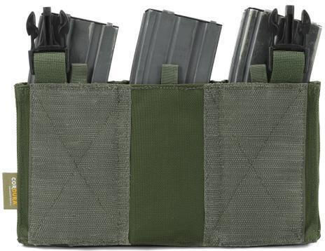Elmon Αε Pc Triple Mag Front Placard M4/m16 Gen Iii Πολυλειτουργική Θήκη Γεμιστήρων Olive Green