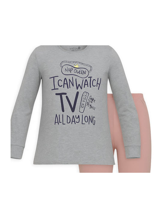 Venere Pijama pentru copii De iarnă Grey Pink