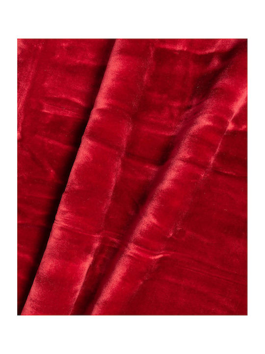 Silk Fashion Κουβέρτα Βελουτέ Υπέρδιπλη 220x240εκ. Κόκκινο