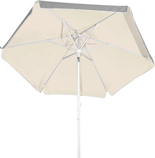 Campus Folding Beach Umbrella Diameter 2m with UV Protection and Air Vent Beige