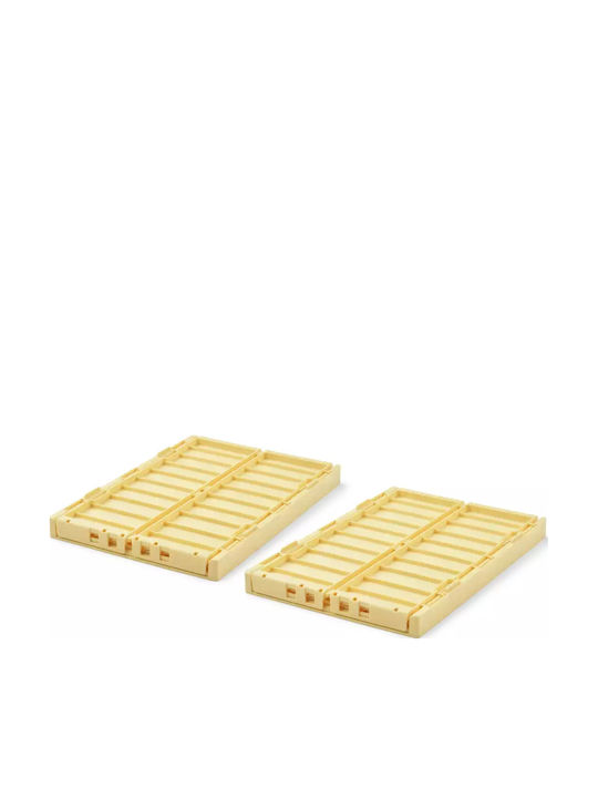 Liewood Children's Folding Storage Box made of Plastic Yellow 36x25x13.5cm 2pcs