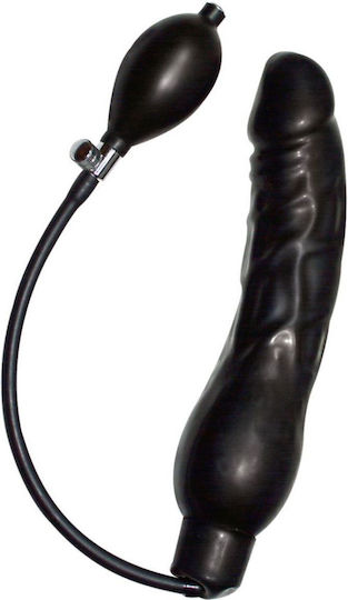Black Latex Balloon Glass Dildo Inflatable Black 23cm 05257400000