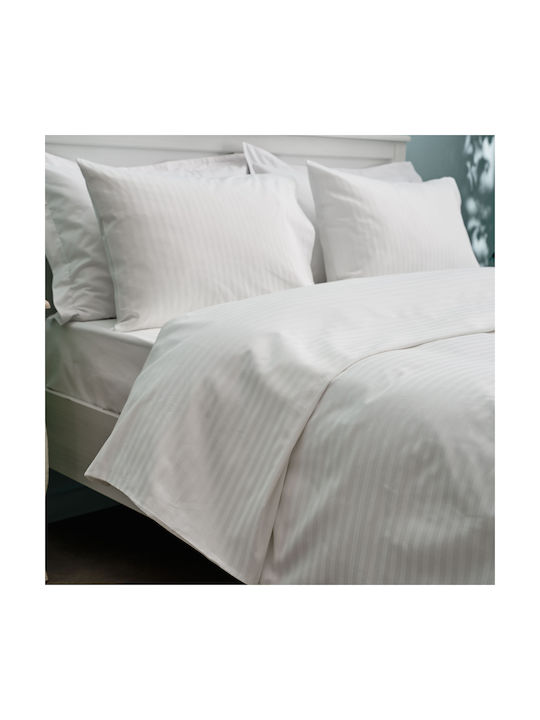 Charalambidis Textiles Satin Pillowcase Set White 52x72cm.