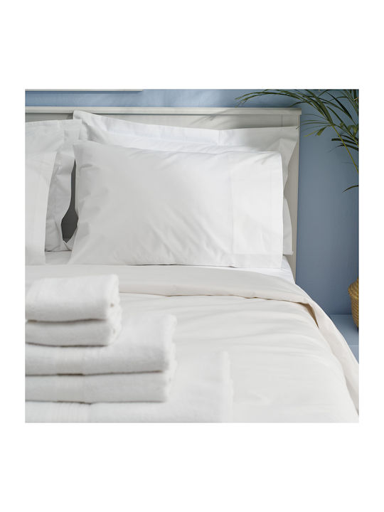 Charalambidis Textiles Σεντόνι King Size με Λάστιχο 250x270εκ. Λευκό