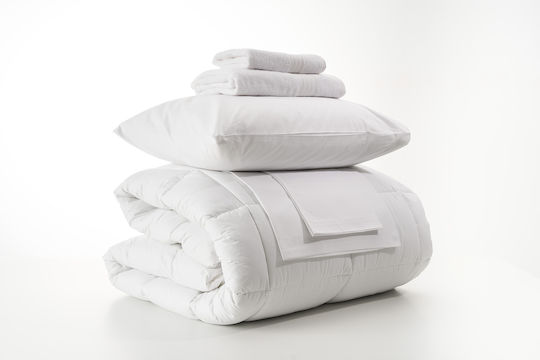 Charalambidis Textiles Bettlaken King Size mit Gummiband 250x270cm. White