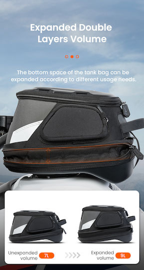 Loboo Tank Bag Μοτοσυκλέτας με Tanklock