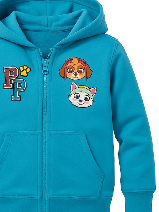 Kids Sweatshirt Cardigan with Hood Blue
