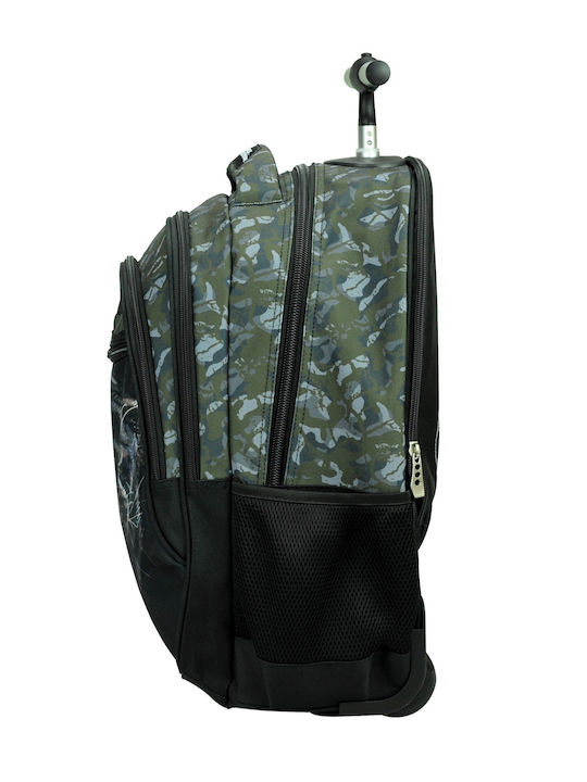 No Fear School Trolley Bag for Elementary with Water Bottle Holder Multicolour 30lt 33 x 28 x 48cm