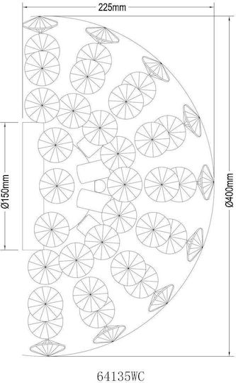 Globo Lighting Светлина за стена с Цокъл G9 Прозрачен 40 см