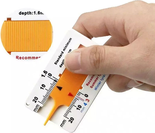 Tire Wear Indicator – Tread Depth Gauge 0-20mm Pocket Size