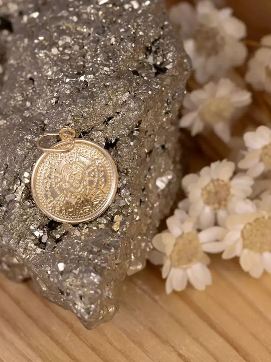 Anhänger Kinder Amulett mit Jesus Christus aus Gold 9K 052254
