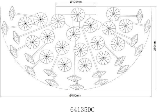 Globo Lighting Luminiță De Tavan Montată Transparentă Cu Bază De Bec G9