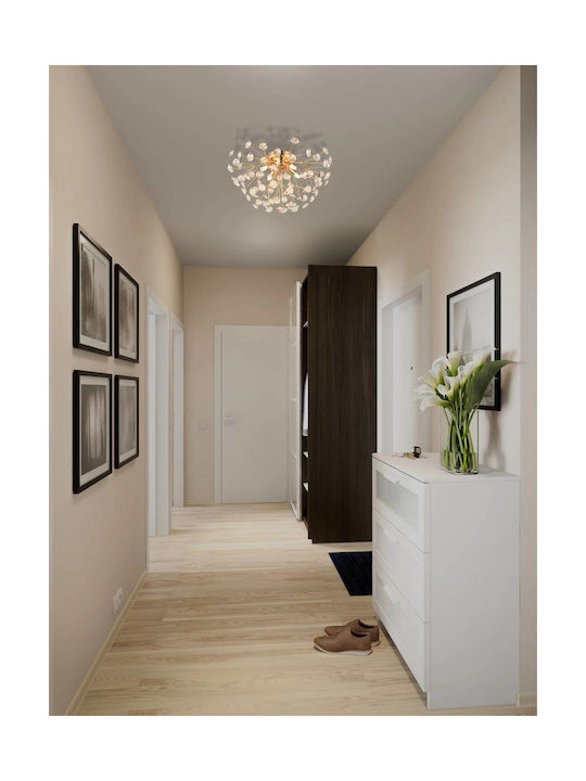 Globo Lighting Πλαφονιέρα Οροφής Διάφανη με Ενσωματωμένο LED