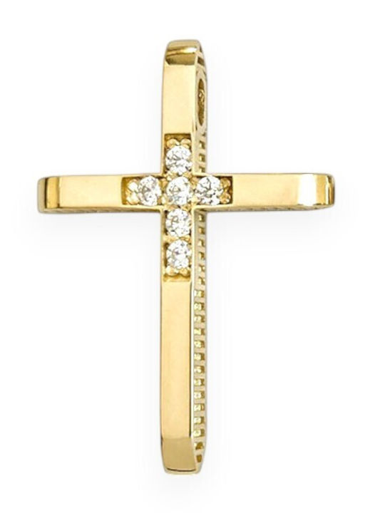 Goldjewels Χρυσός Σταυρός 9Κ Διπλής Όψης