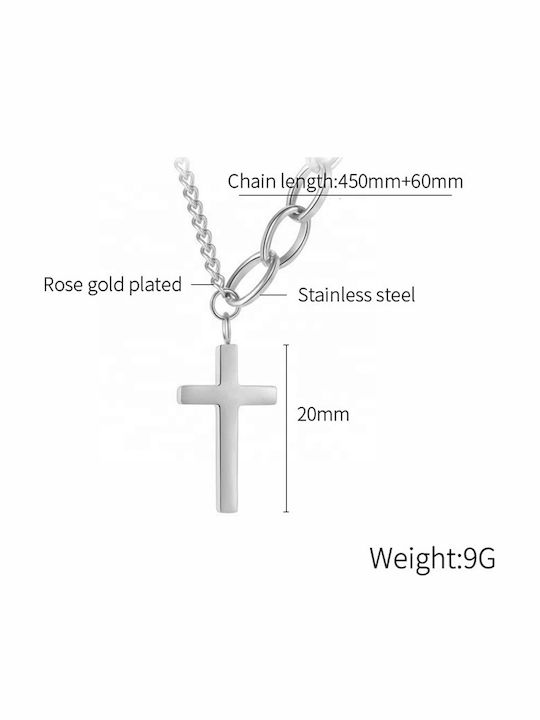 Ghetto Cross from Rose Gold Plated Steel