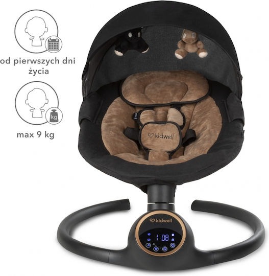 Kidwell Electric Baby Relax Swing Reve Black Gold for Child up to 9kg