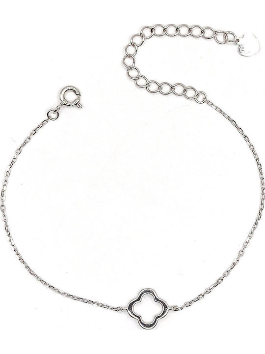 Prince Silvero Women's Bracelet with design Flower made of Silver